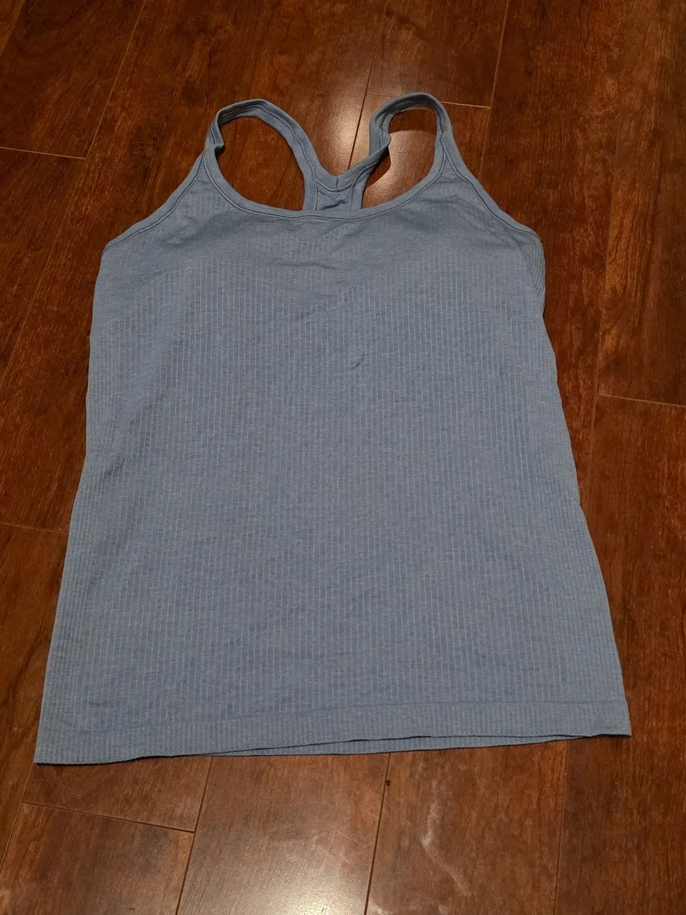 lululemon athletica light blue ribbed racerback tank
